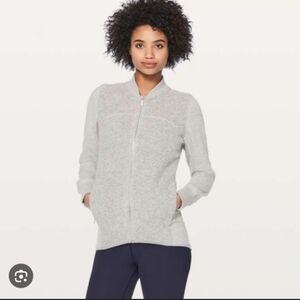 Lululemon Gray Full-Zip Sweater
